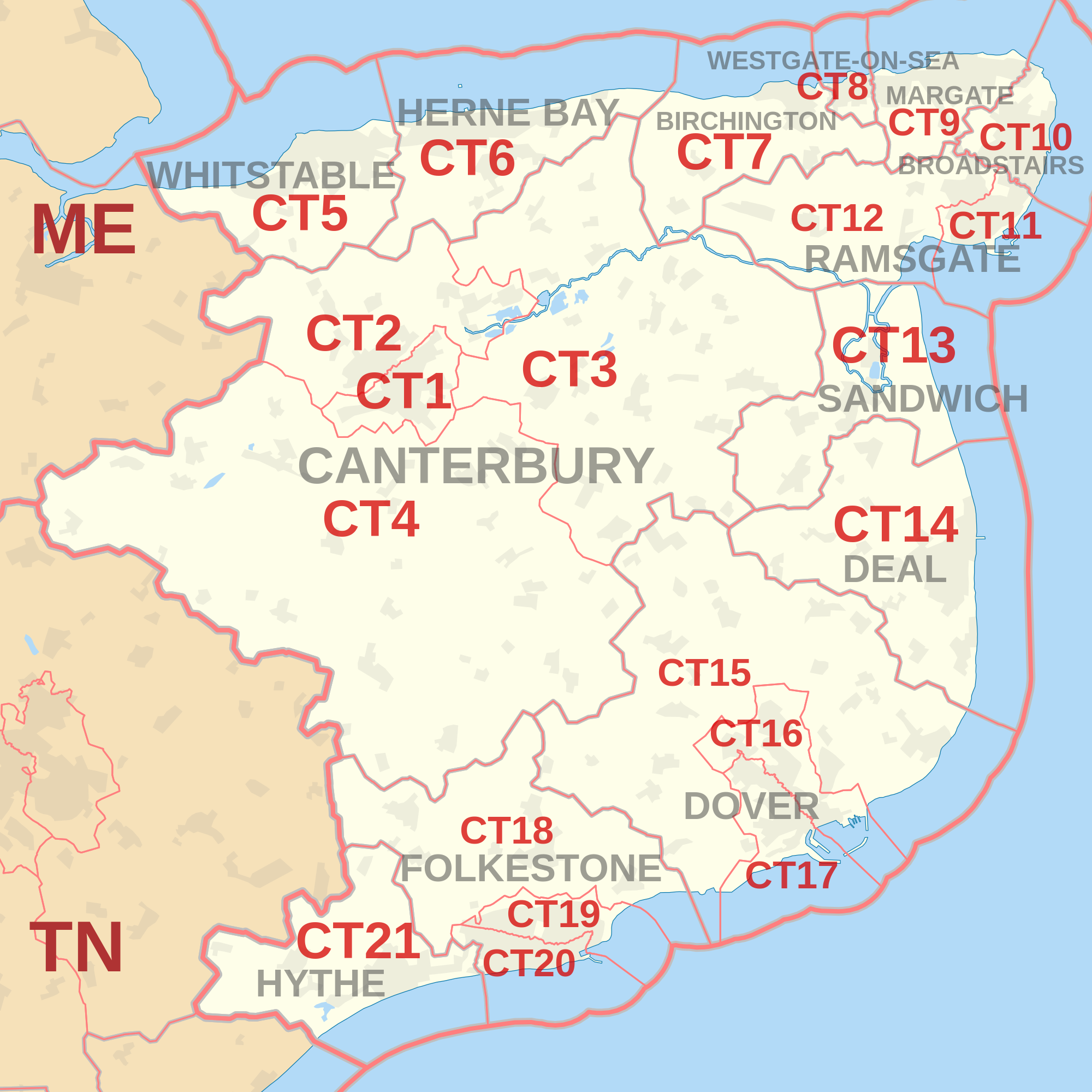 postcode of kent uk